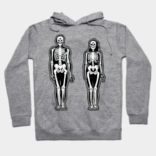 Man and woman skeleton xray halloween goth deisgn Hoodie